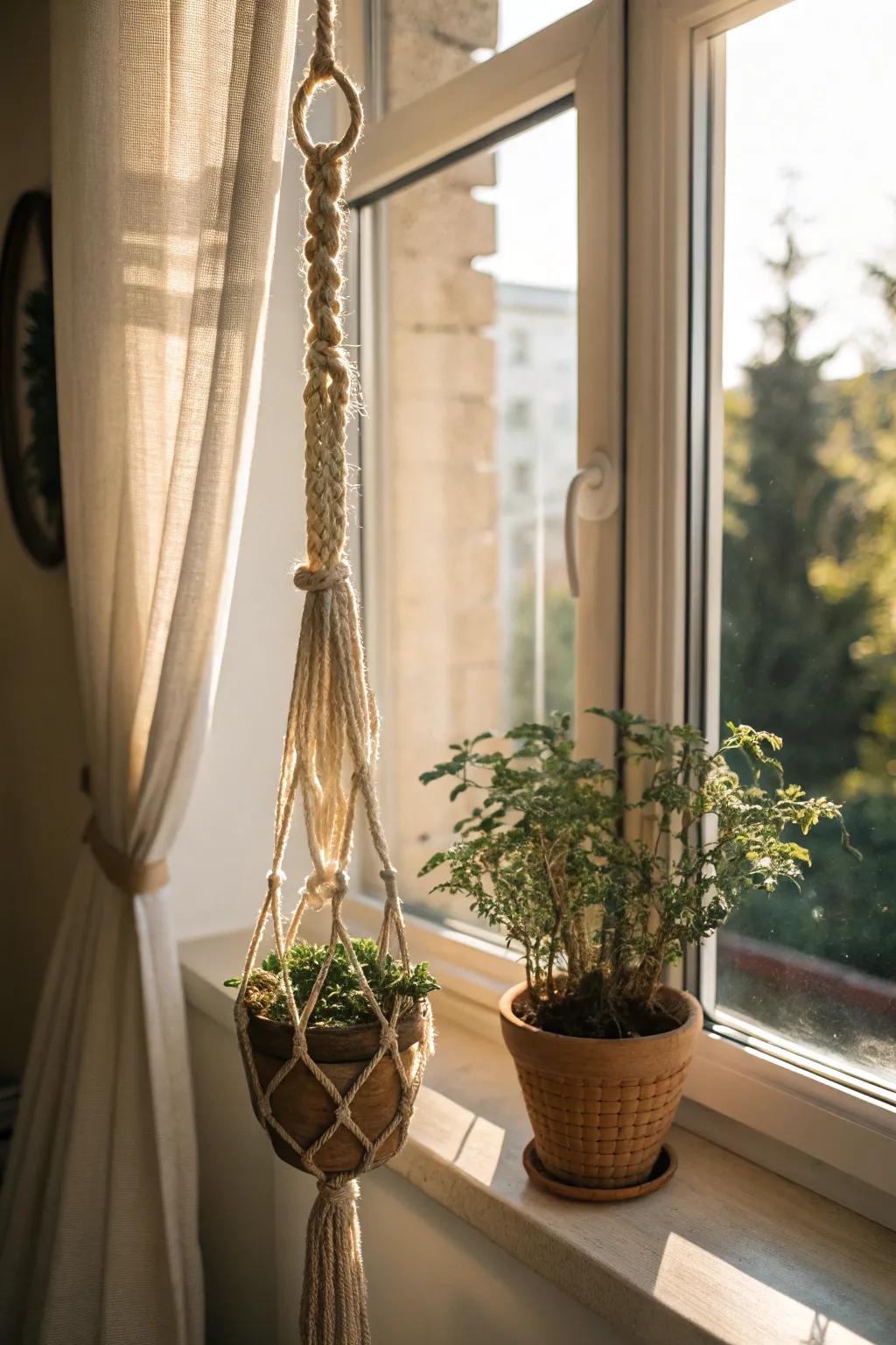 DIY plant hangers for a touch of greenery