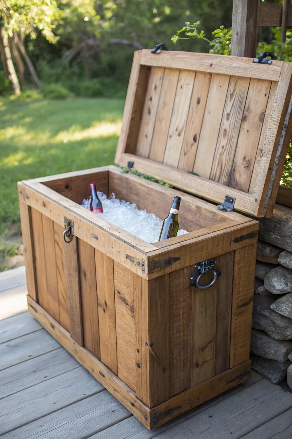 Elevate your outdoor gatherings with a custom-built ice chest that combines style and functionality.