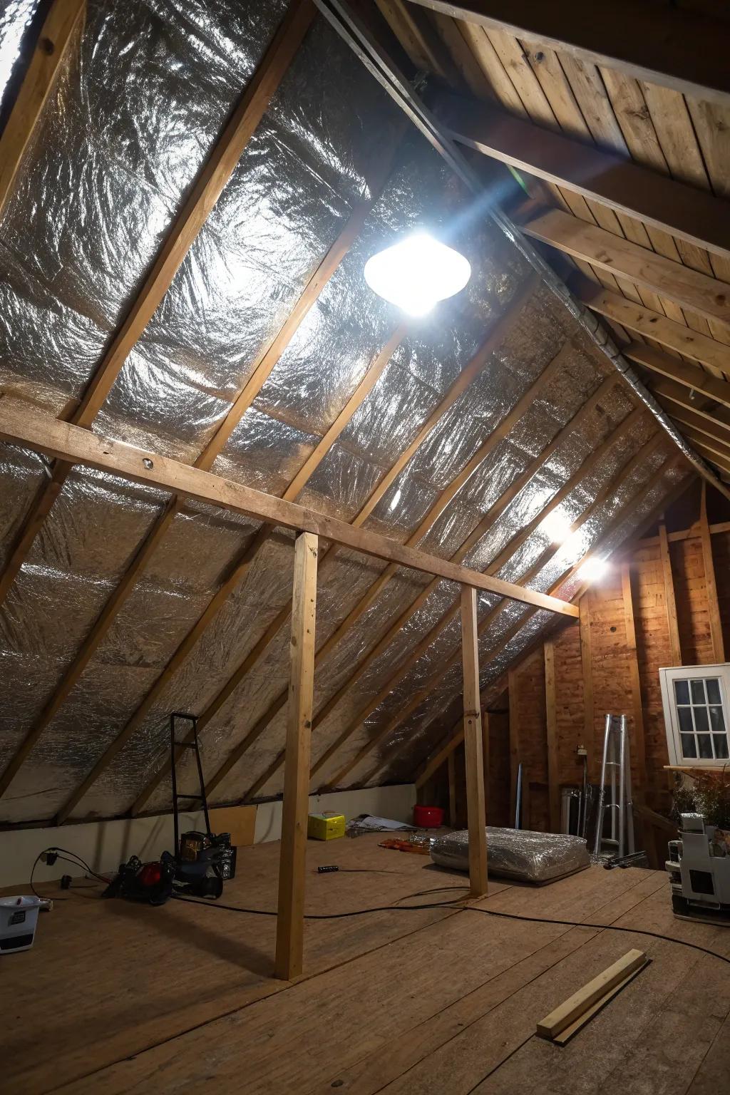 Reflective foil insulation keeps heat where you need it most.