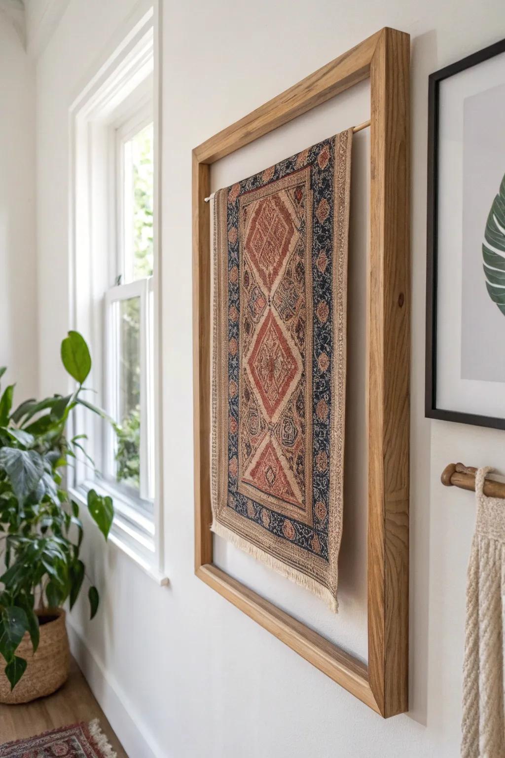 Elevate your living space with DIY fabric art – a perfect blend of color and texture for a minimalist haven.