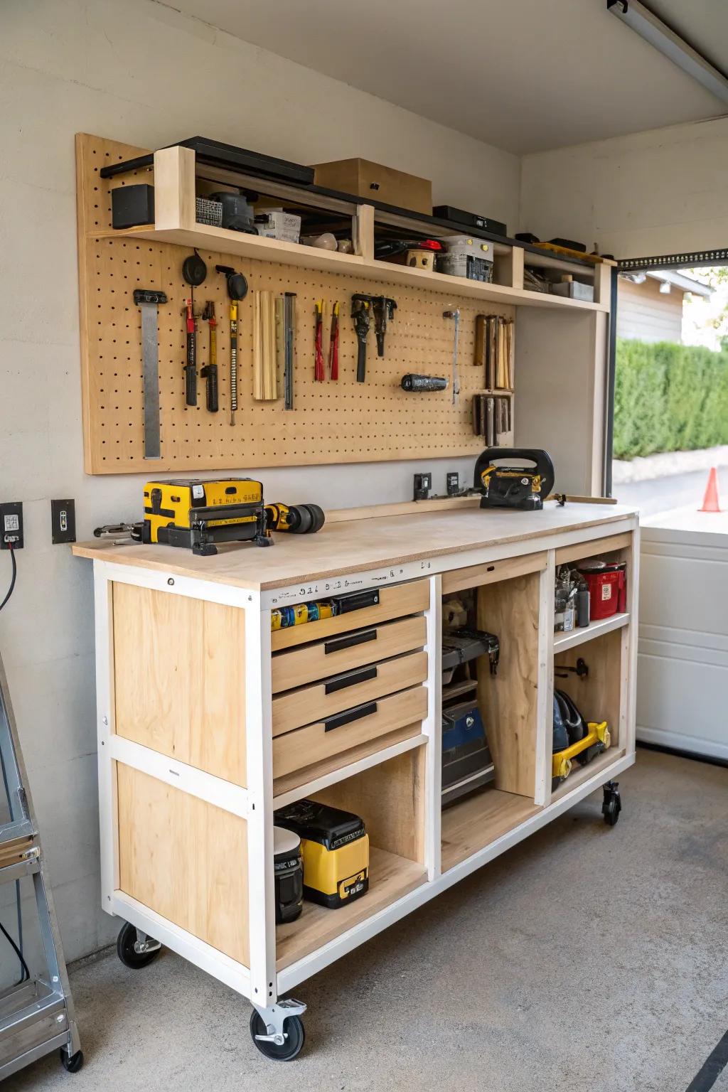 Adjust your workspace with this expandable workbench.