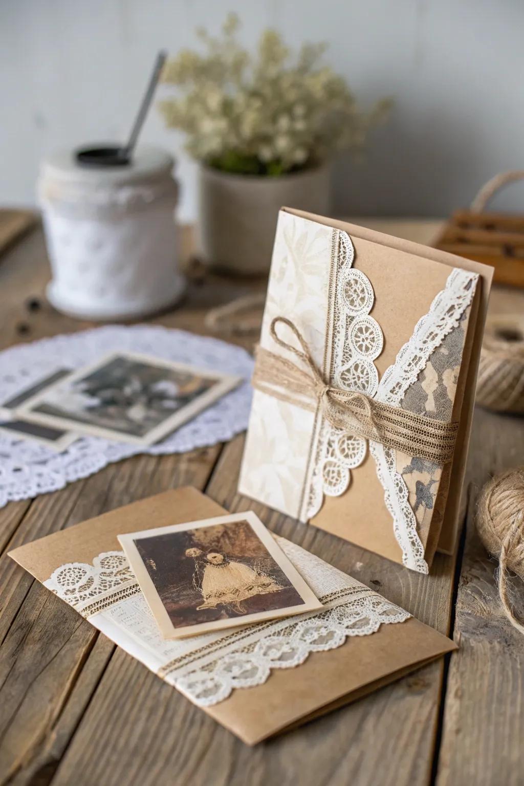 Embrace the charm of yesteryears with this vintage-inspired photo card.