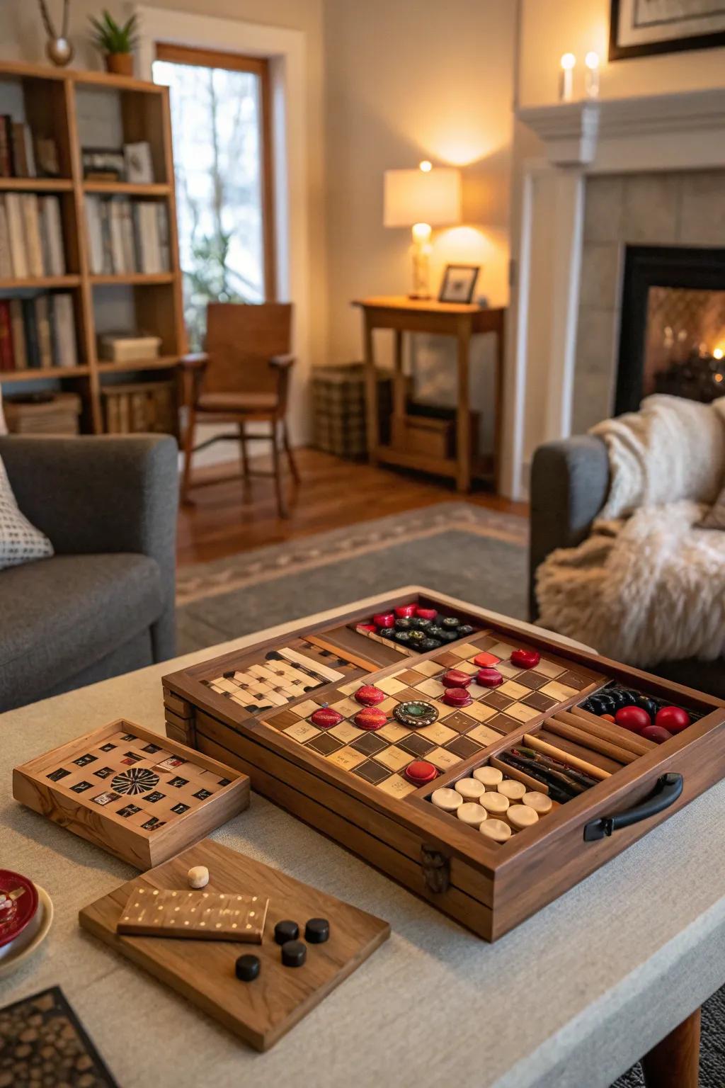 A customized board game set for playful moments.