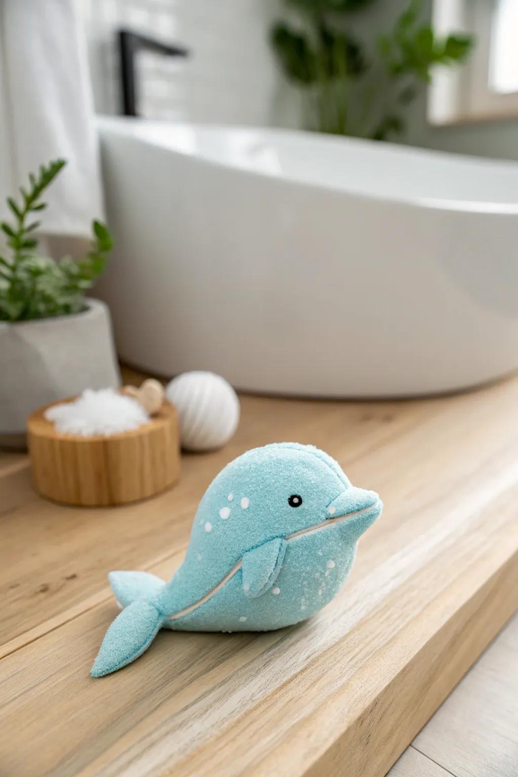 Dive into relaxation with these charming dolphin bath bombs, perfect for a soothing escape.