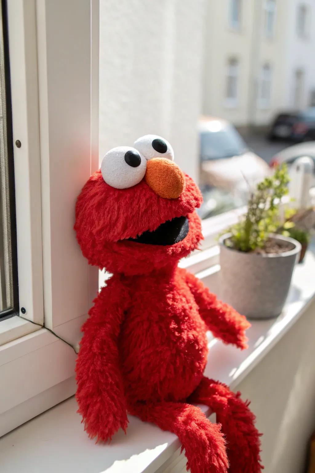 Craft your own Elmo magic with minimalistic charm and a touch of whimsy.