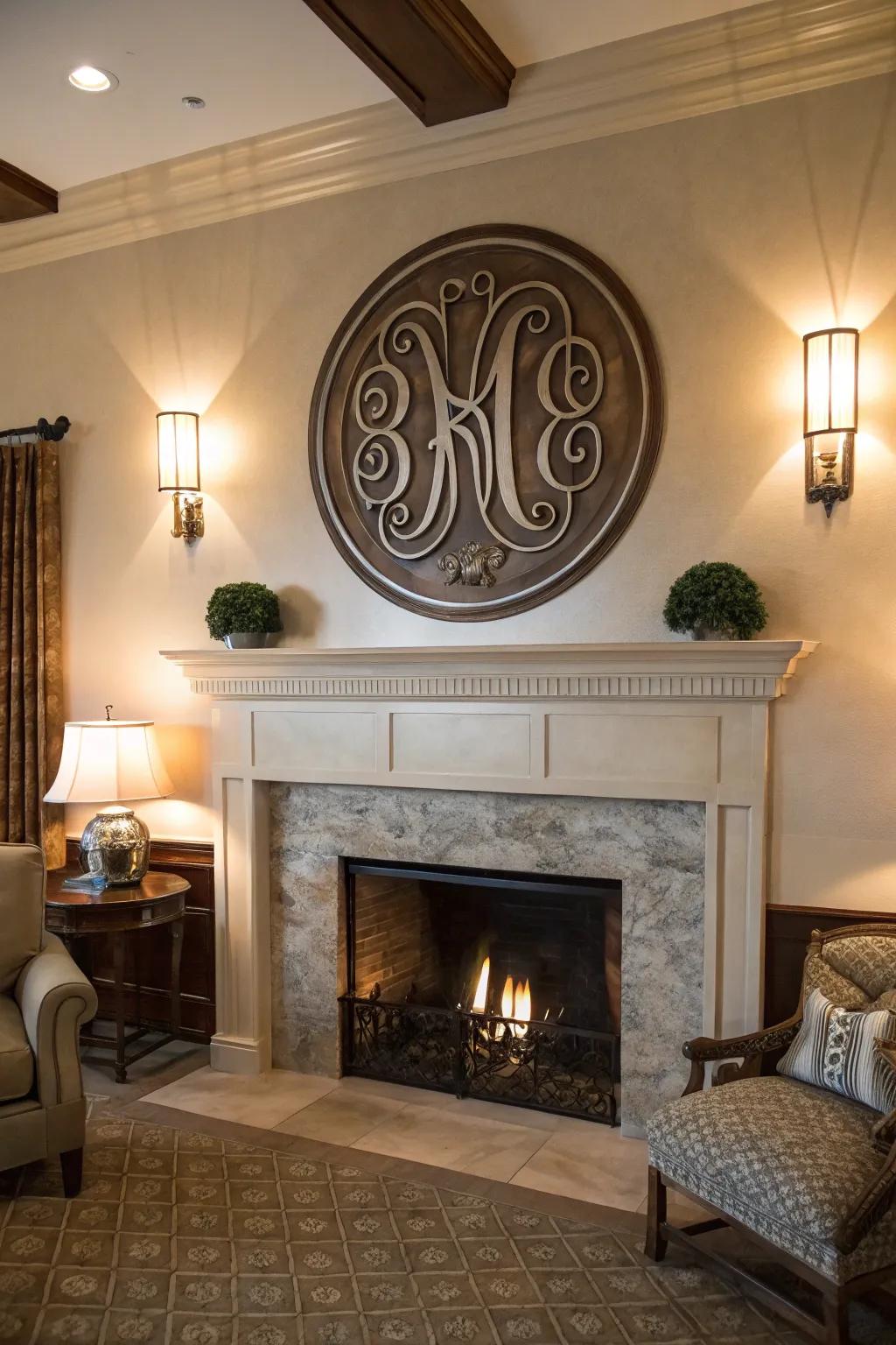 Add a touch of elegance with a personalized monogram plaque.