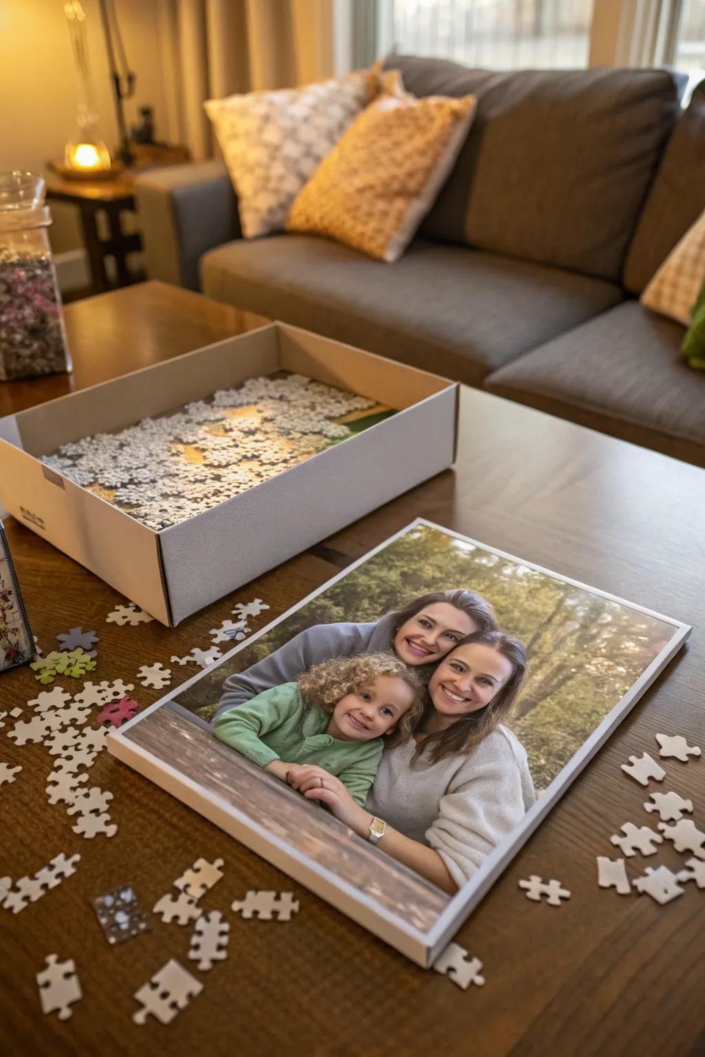 A custom puzzle with a cherished family photo.