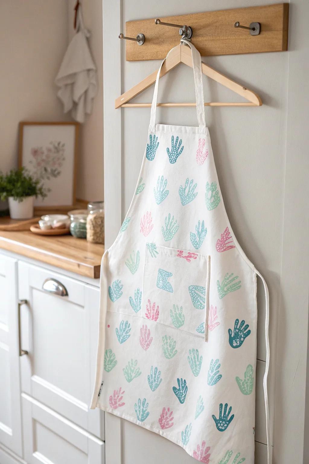 Capture the joy of cooking with a personalized handprint apron – where family memories meet Scandinavian elegance.