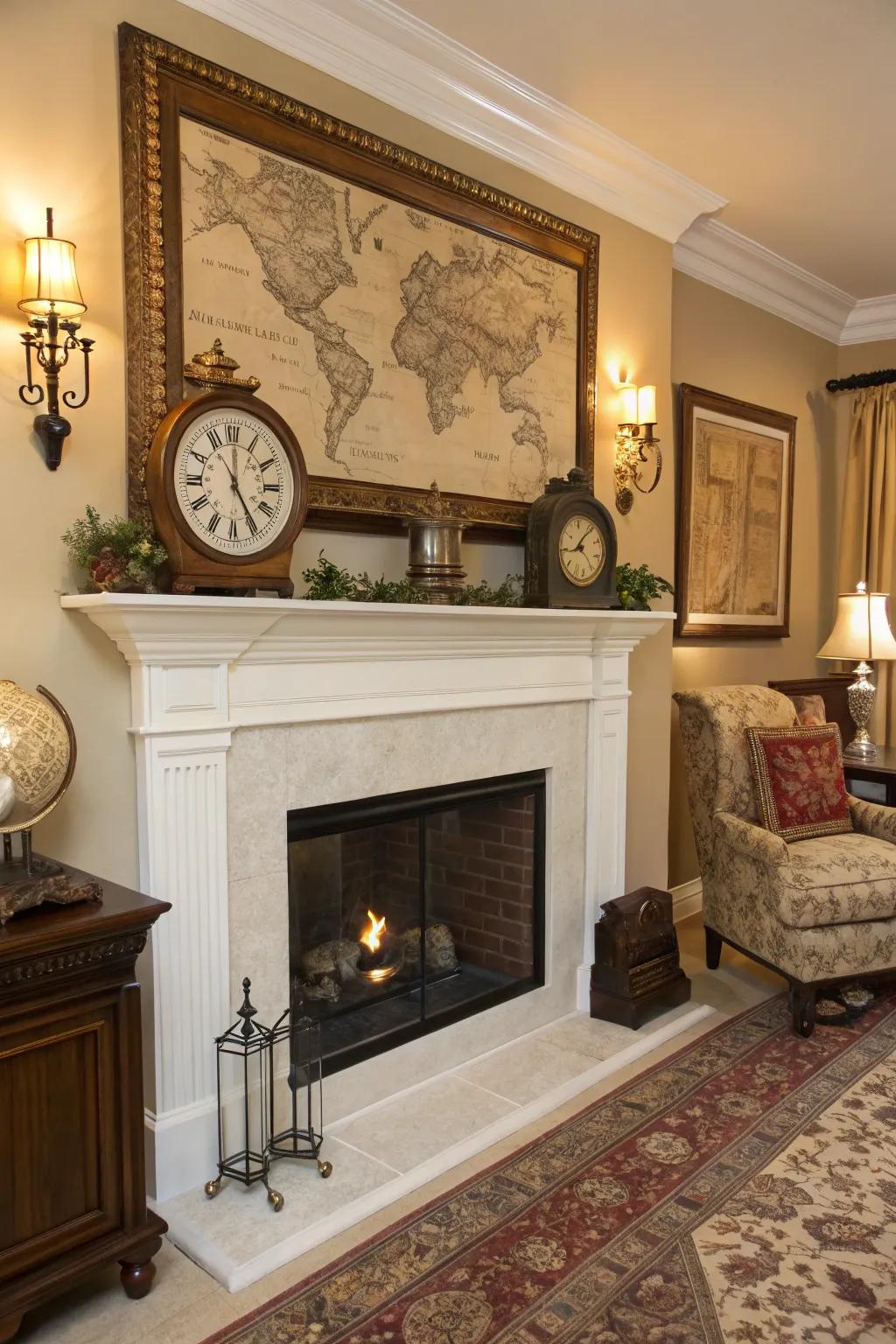 Antique finds add character and history to your mantel.