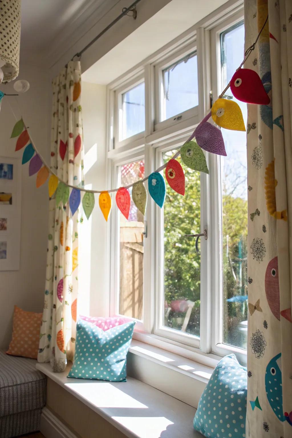 Decorate with charm using a homemade fabric fish garland.