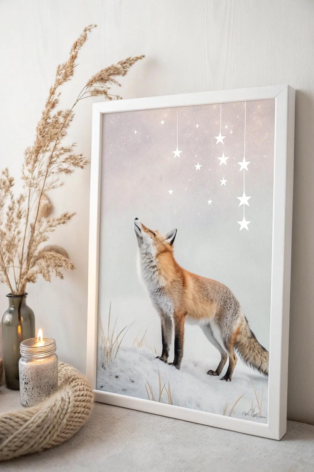 Discover the enchanting beauty of a surreal fox dreamscape, where imagination meets minimalist elegance.