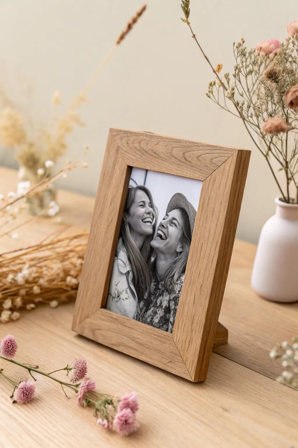 Capture the essence of friendship through the lens of simplicity and beauty.