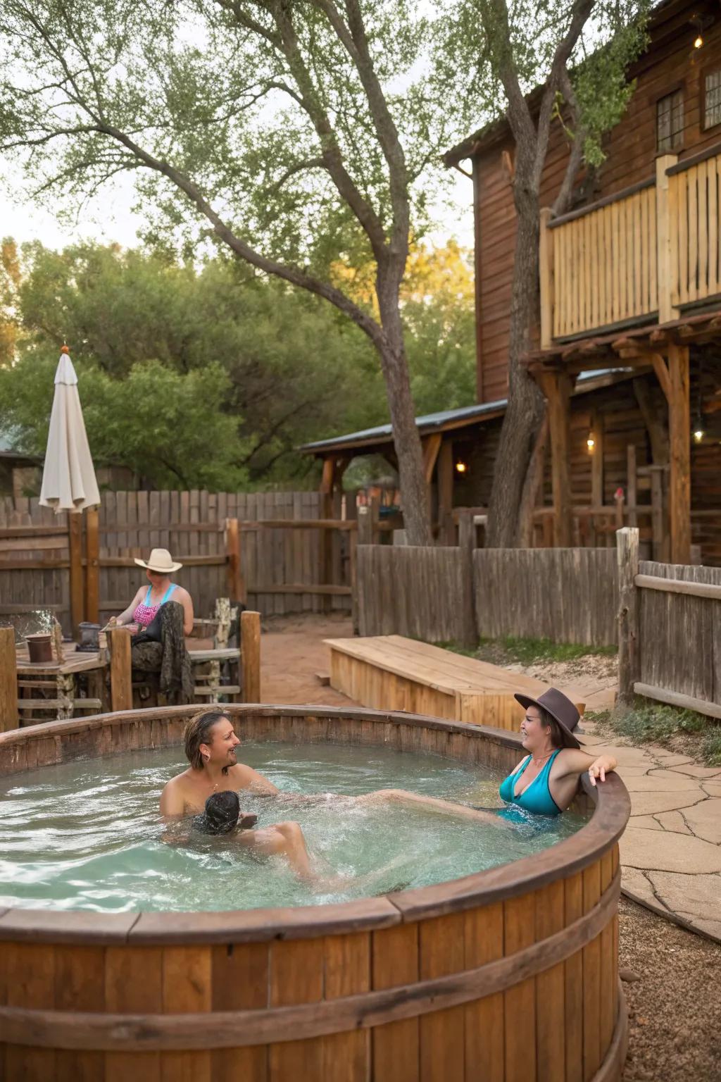 Beat the heat with a refreshing cowboy pool.