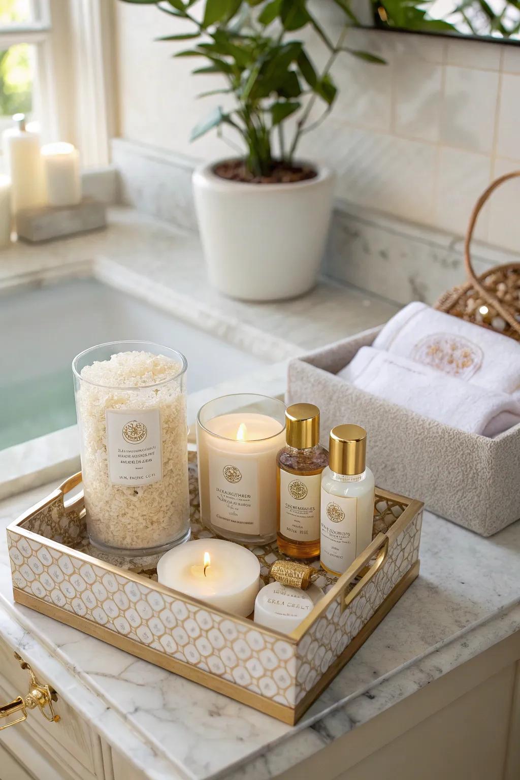 A luxury spa gift set that transforms her bathroom into a personal retreat.