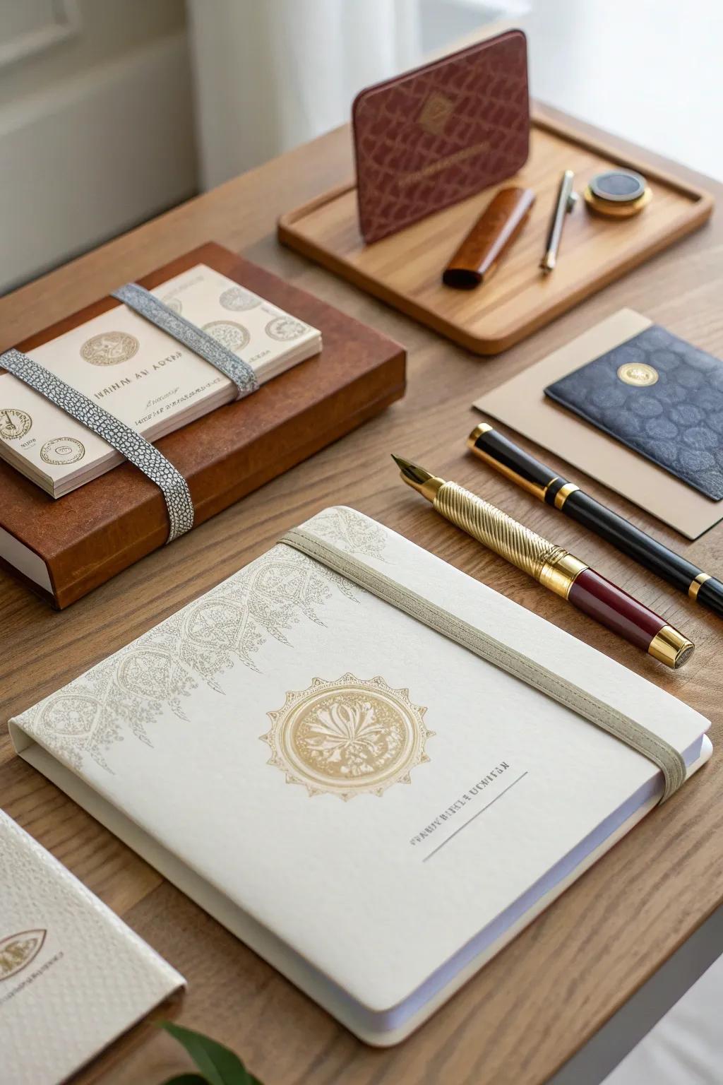 An elegant stationery set enhances the art of writing.