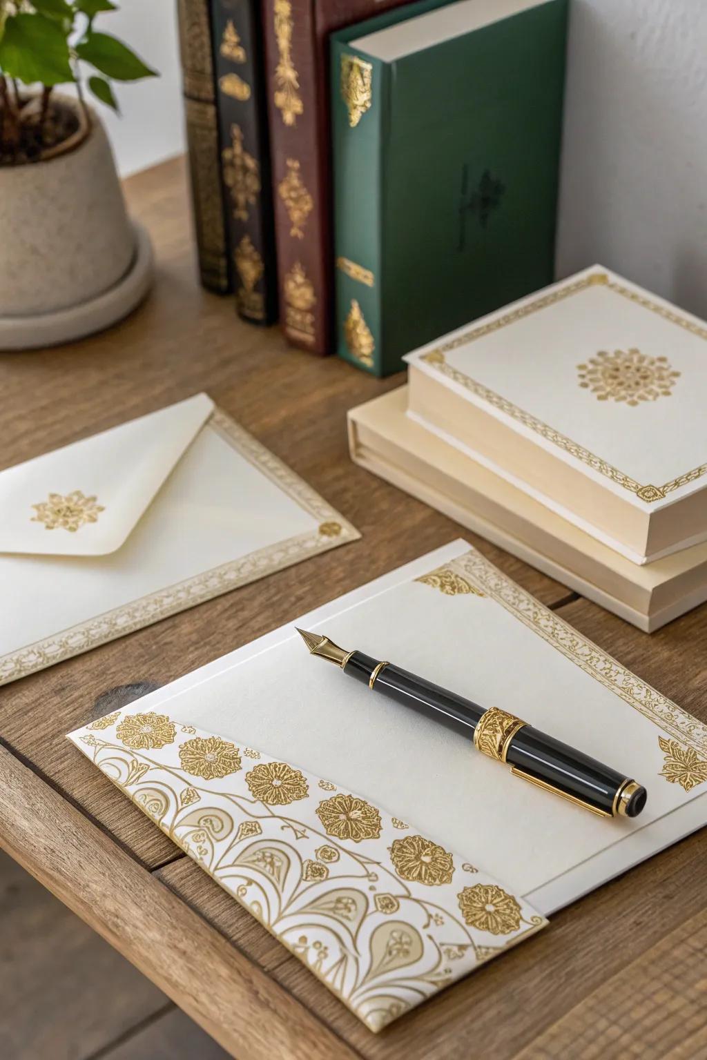 Personalized stationery adds a touch of elegance to any correspondence.