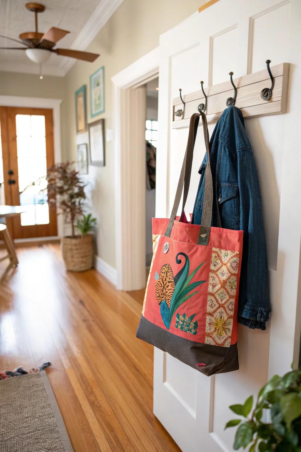 A stylish tote bag personalized for daily adventures.