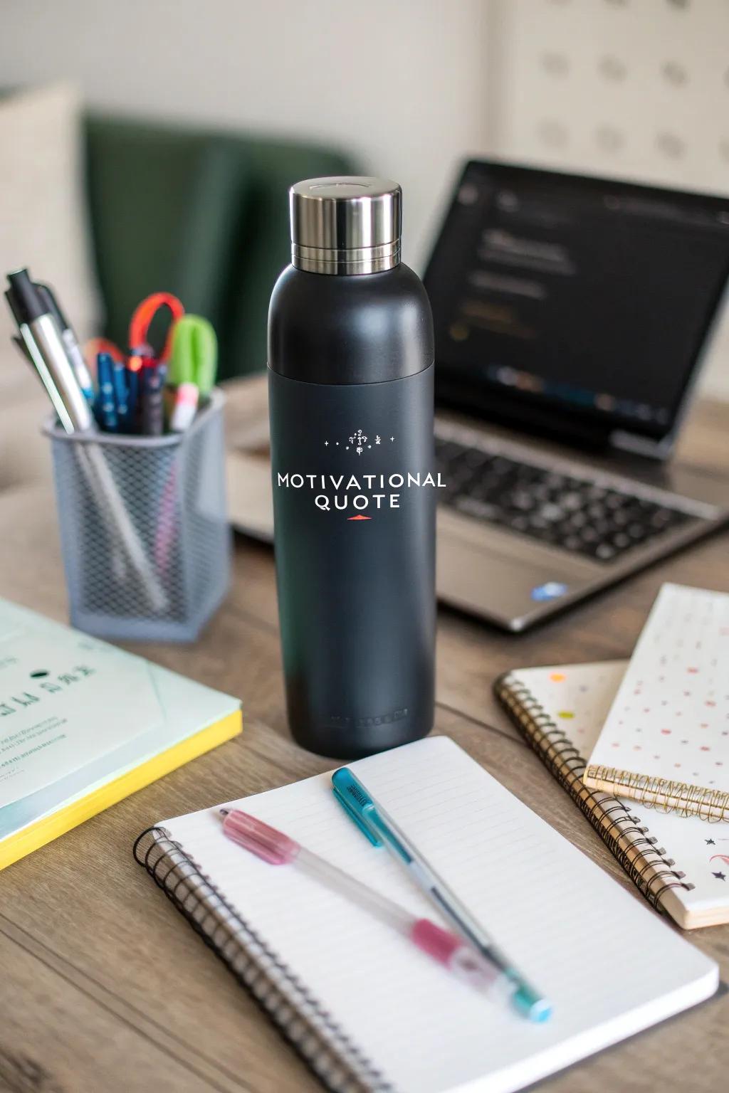 Stay refreshed with a stylish and practical water bottle.