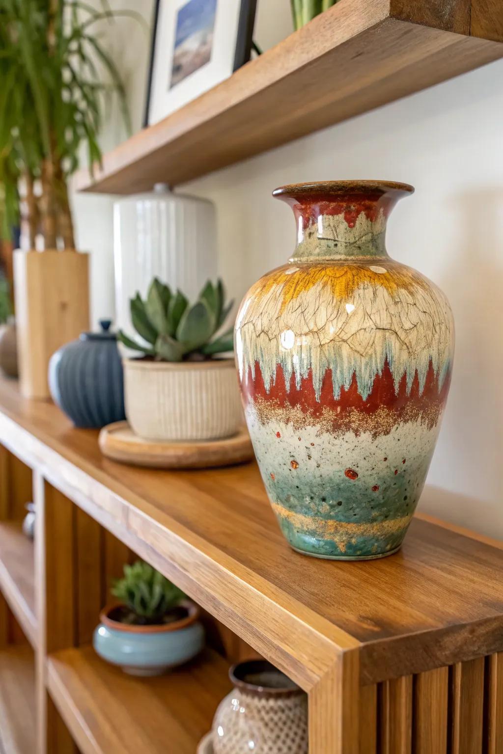 Inspire creativity with a decorative ceramic vase.