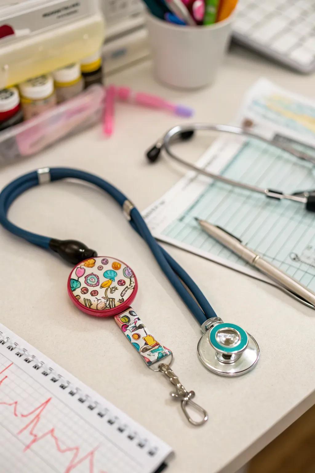 Add flair to everyday wear with a fun badge reel.