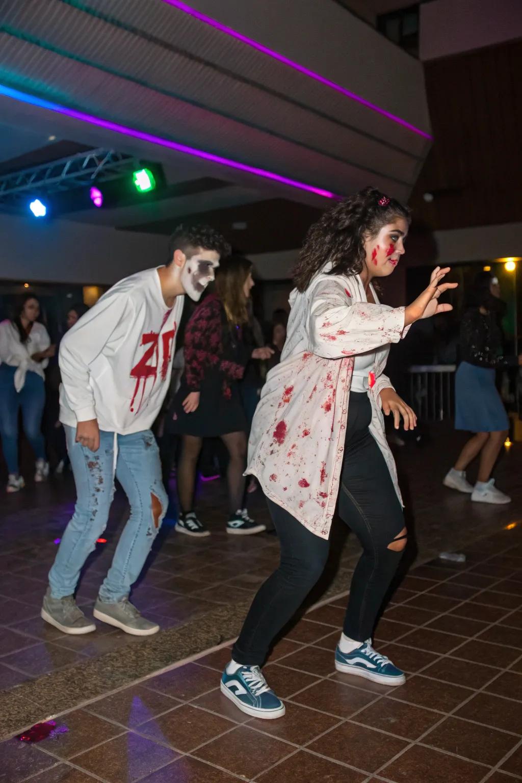 A lively and spooky zombie dance-off.