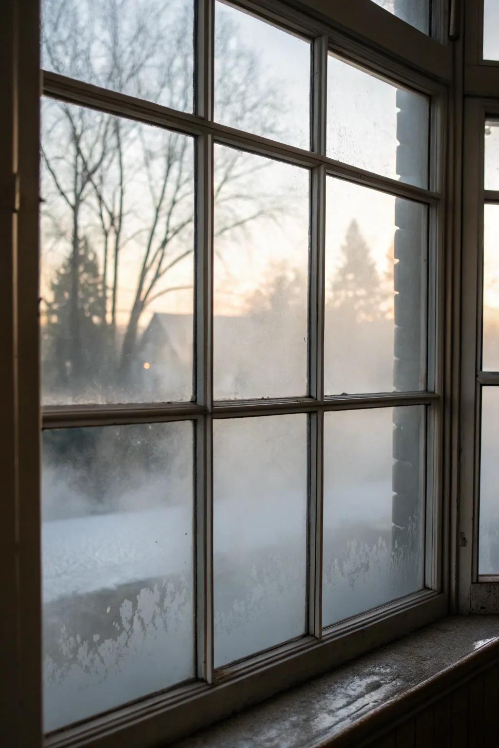 Foggy windows add mystery and depth to your Halloween decor.