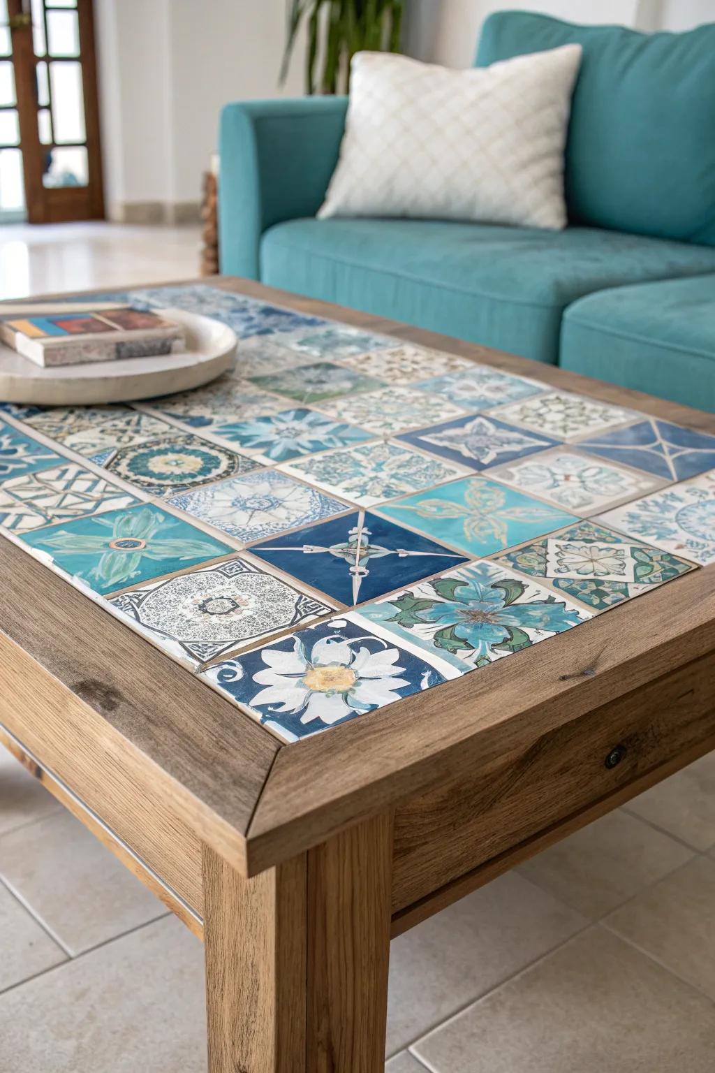 Transform your space with a splash of Mediterranean charm—explore the art of tiled tabletops.