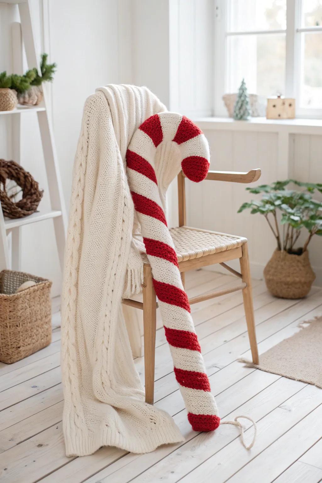 Embrace the chaos with a candy cane twist on your holiday sweater!
