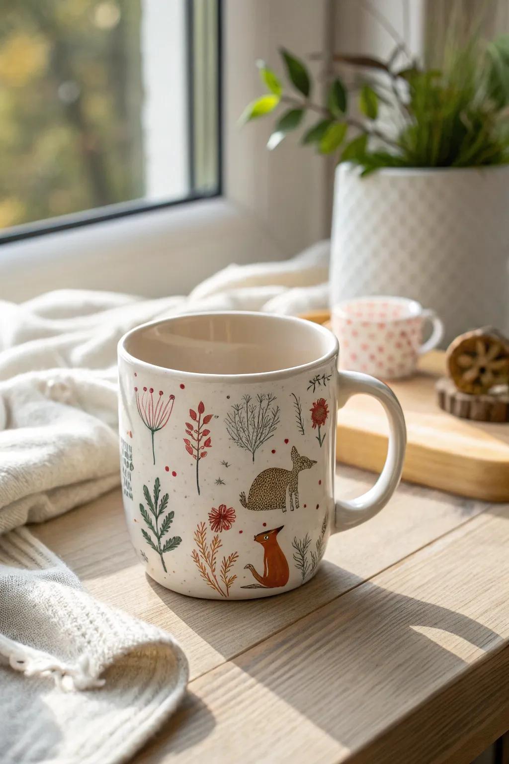 Add a touch of whimsy to your gift with a charming mug that delights and inspires laughter.