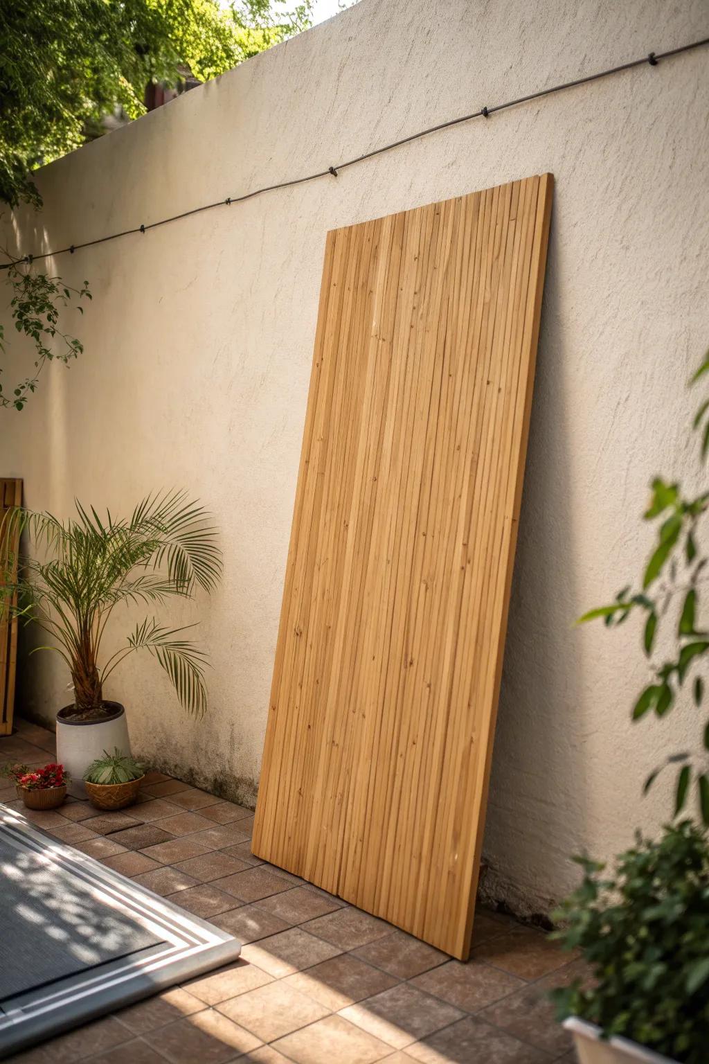 Transform your space with the timeless elegance of bamboo panels, where simplicity meets natural beauty.
