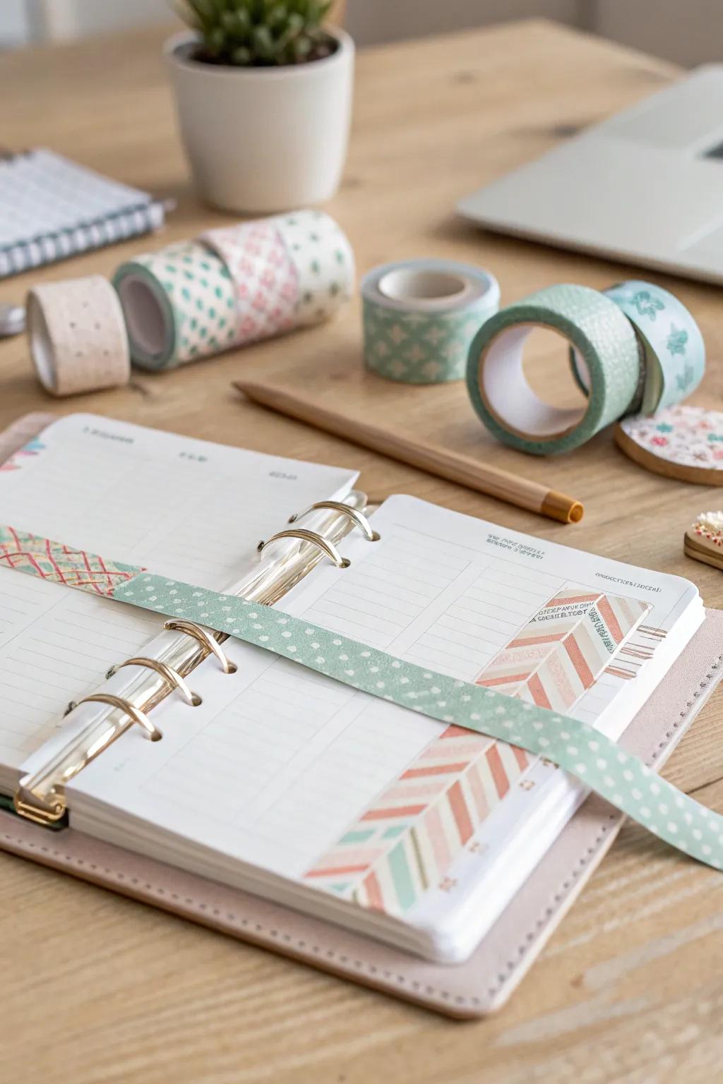 Elevate your planner game with these chic washi tape tabs—practical, pretty, and perfectly minimalist!