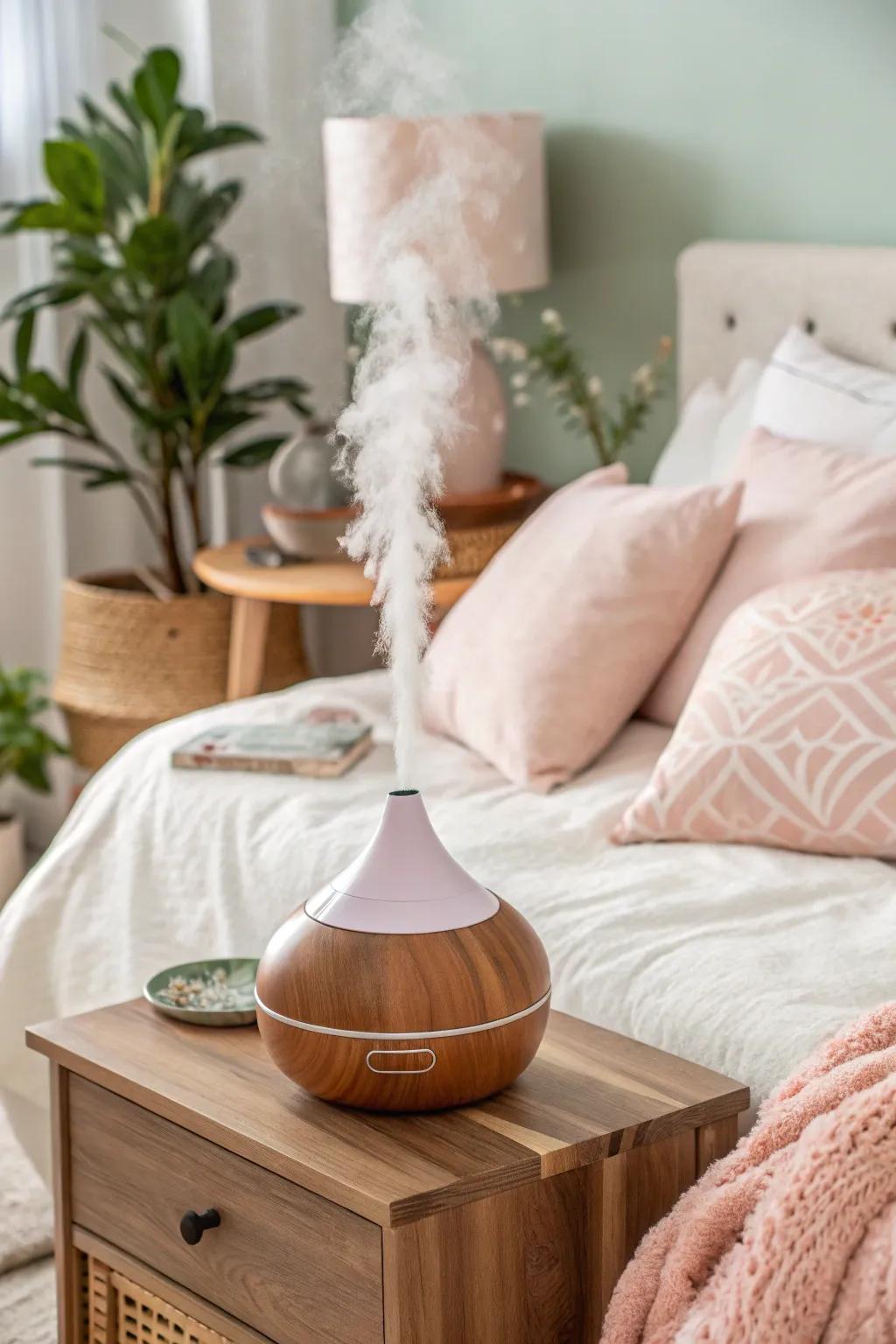 Create a calming environment with a copper essential oil diffuser.