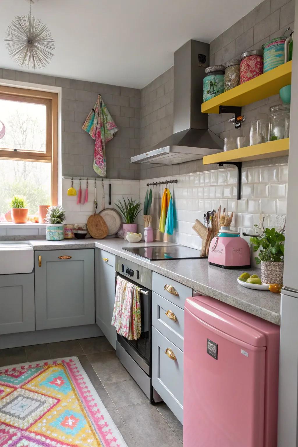 A versatile kitchen with timeless gray tones.