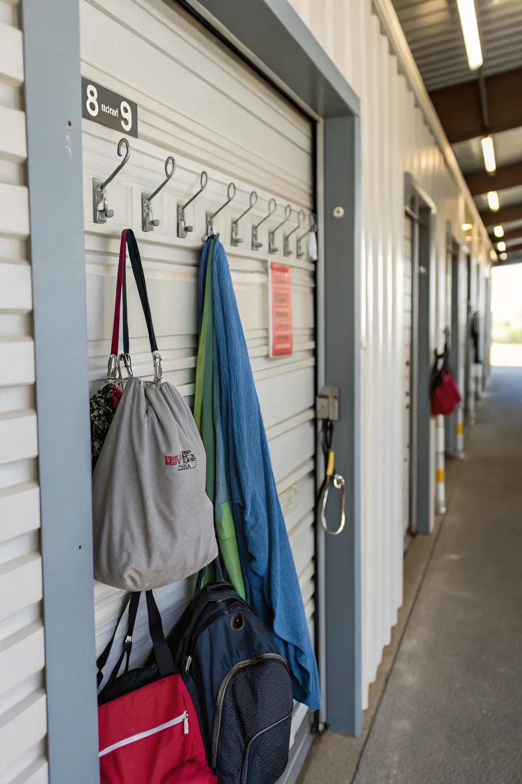 Utilize door space for additional storage and organization.