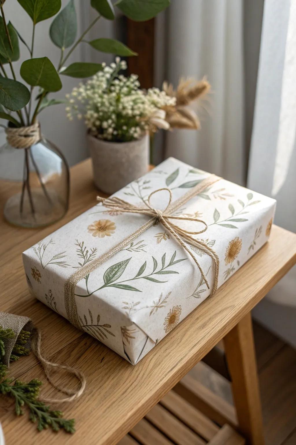 Transform leftover wallpaper into stunning gift wrap – a blend of creativity and sustainability with a minimalist touch.