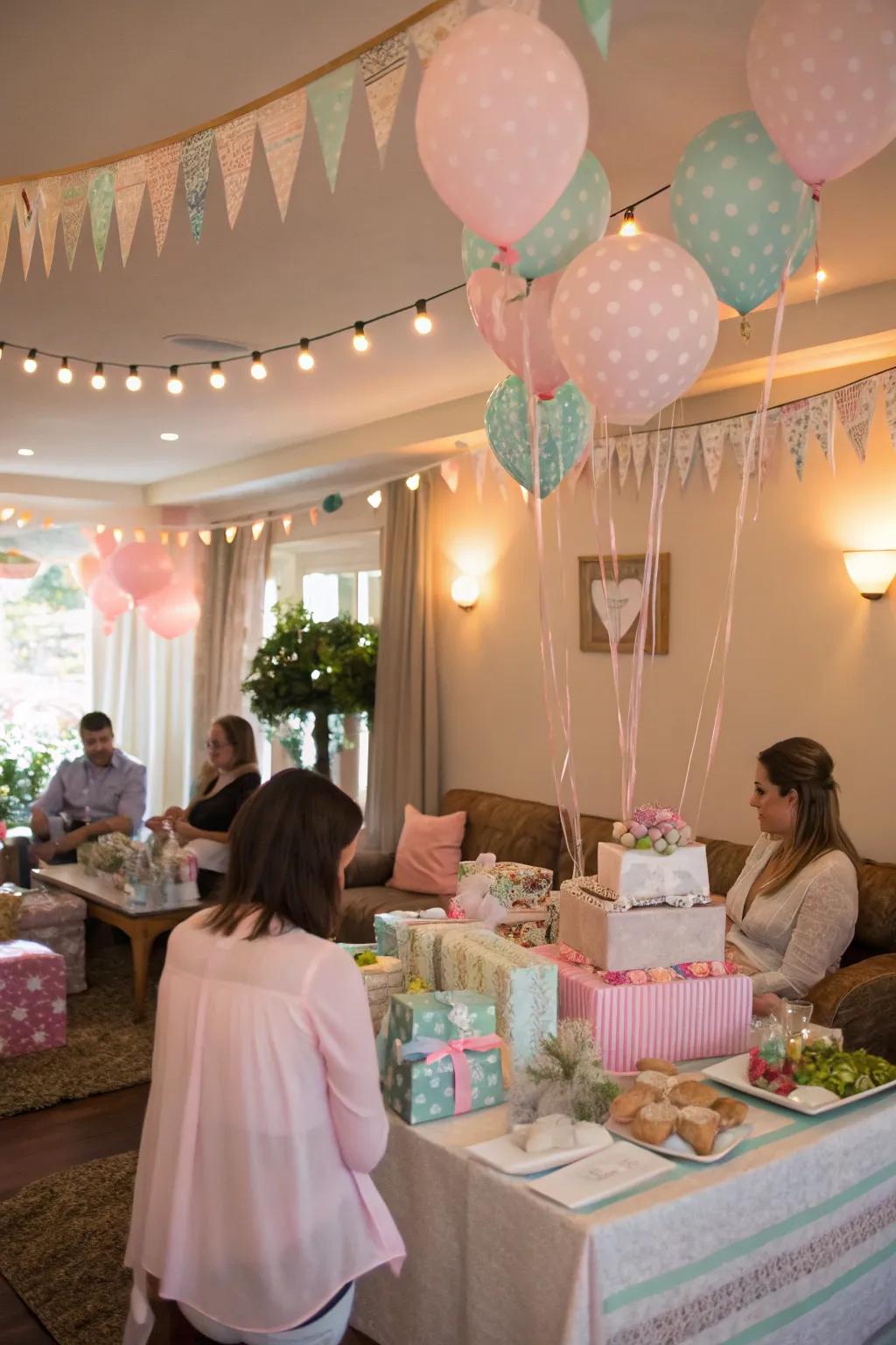 Creating a relaxing atmosphere for a baby shower