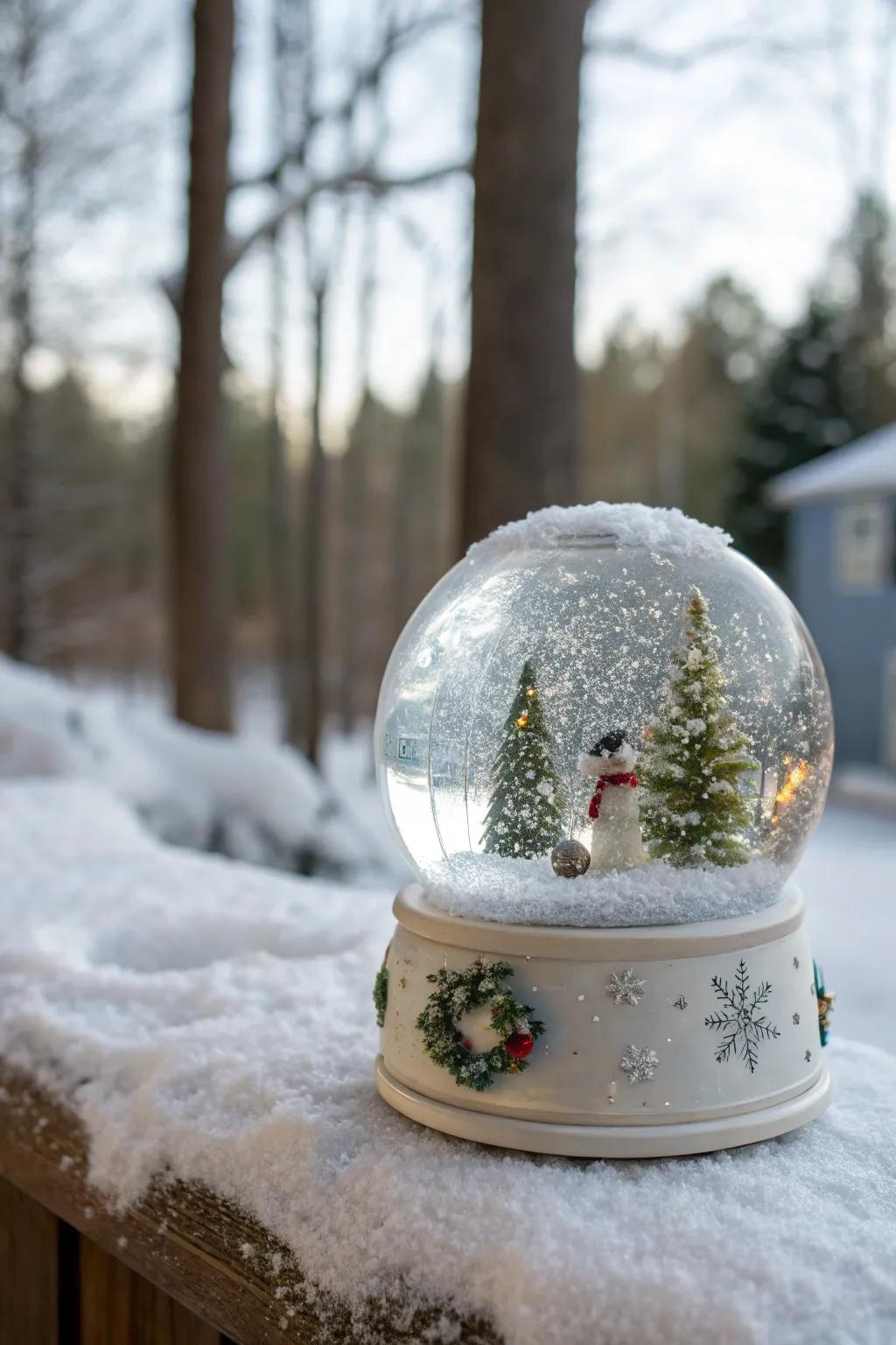 Shake up some magic with a DIY snow globe.