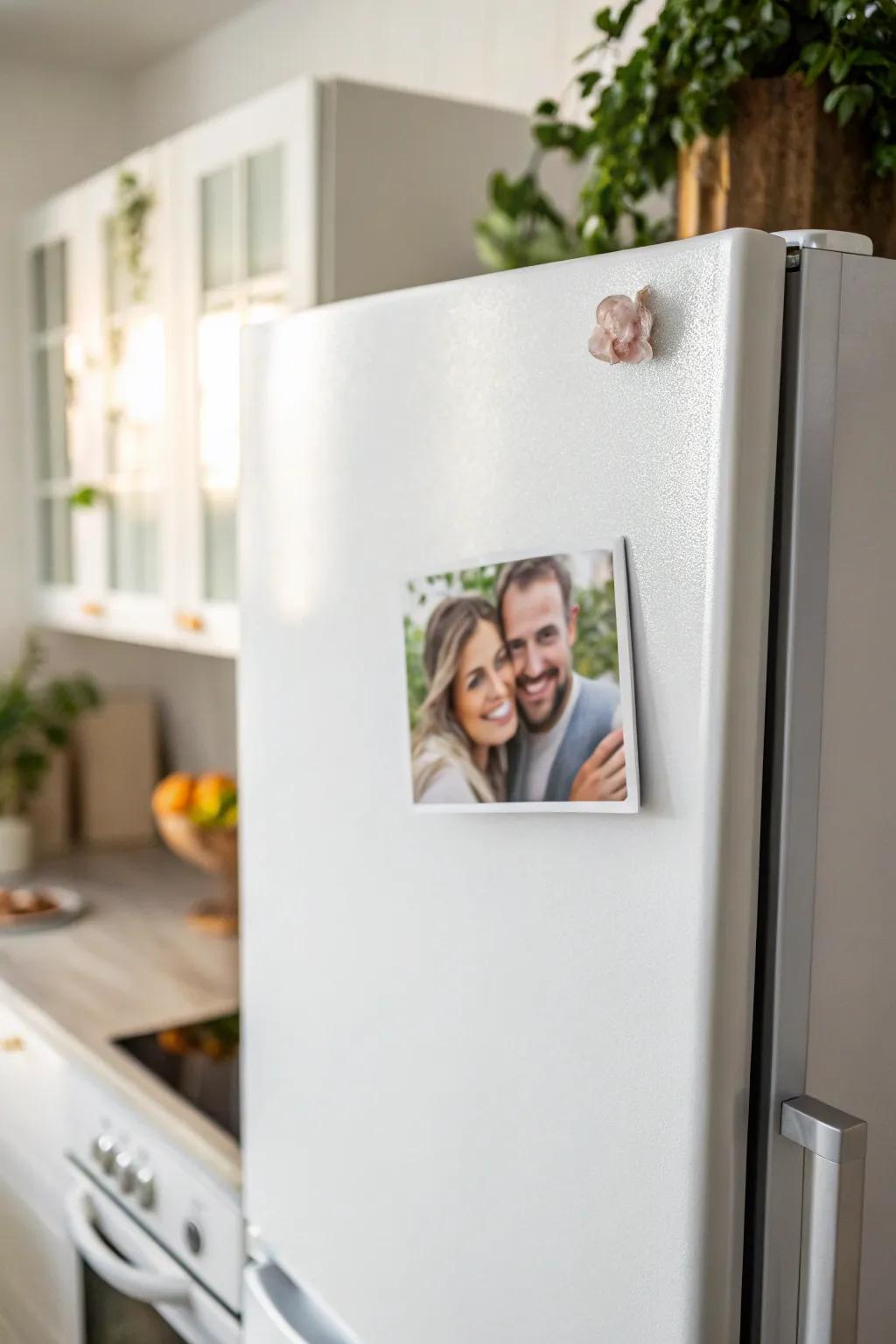 Transform everyday moments into art with elegant photo magnets.