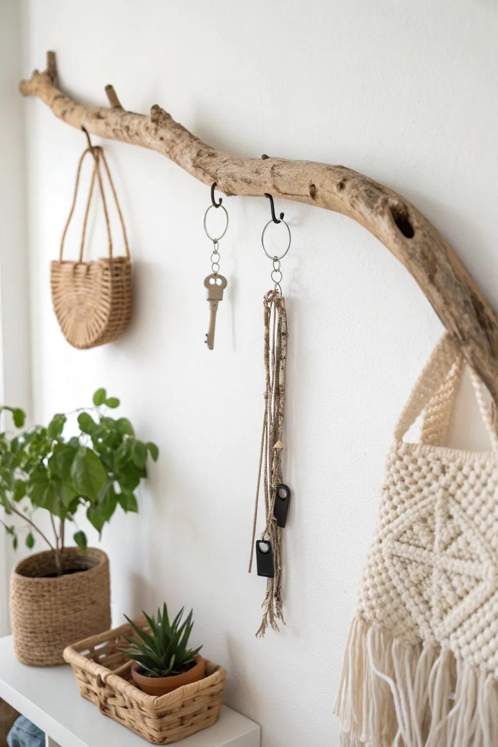 Bring the outdoors in with this nature-inspired branch key holder—a perfect blend of simplicity and natural elegance.