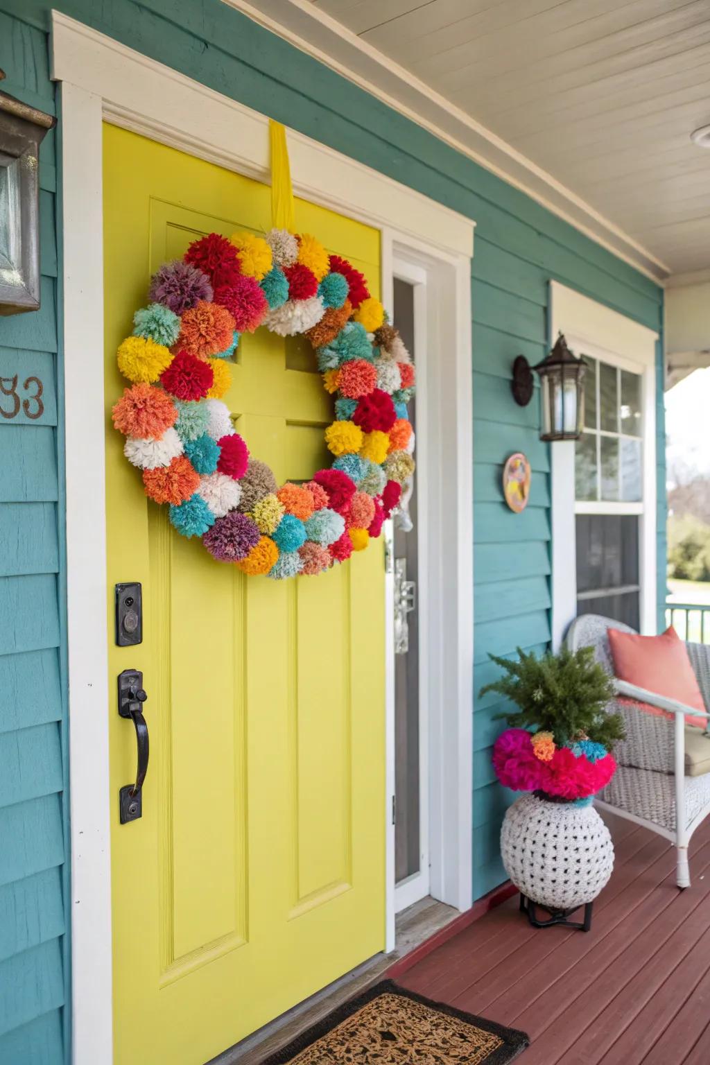 A wreath to celebrate 100 days of fun.