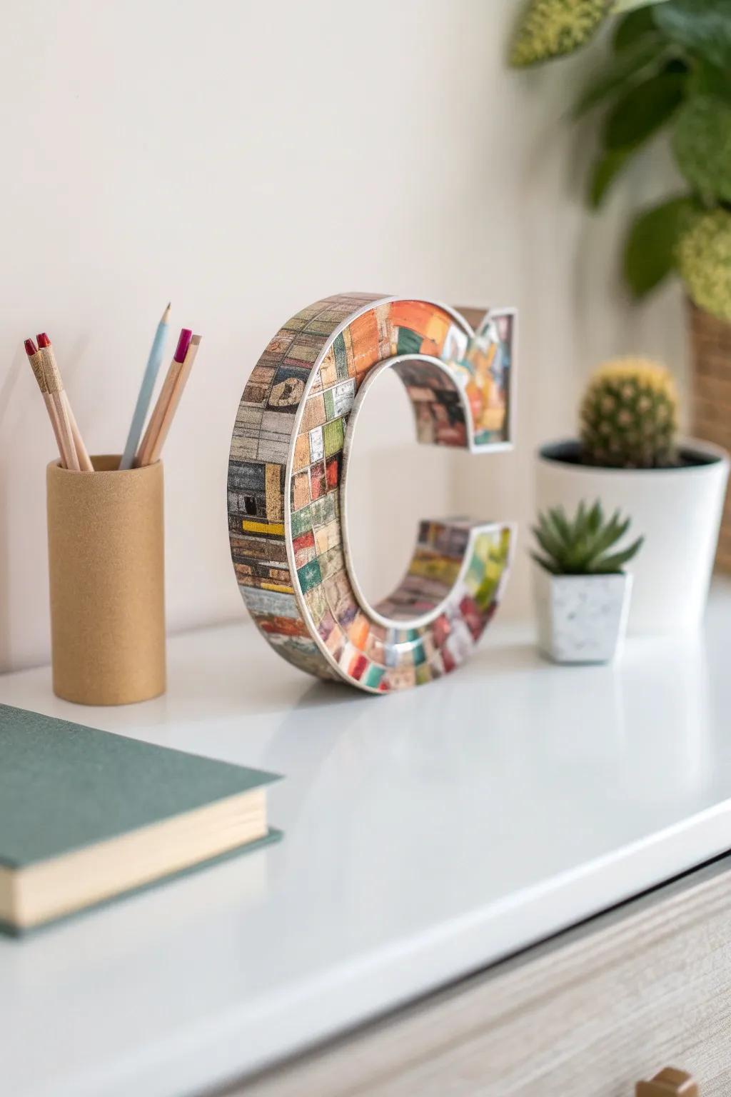 Transform your workspace with personalized magazine art – a touch of creativity with every glance.