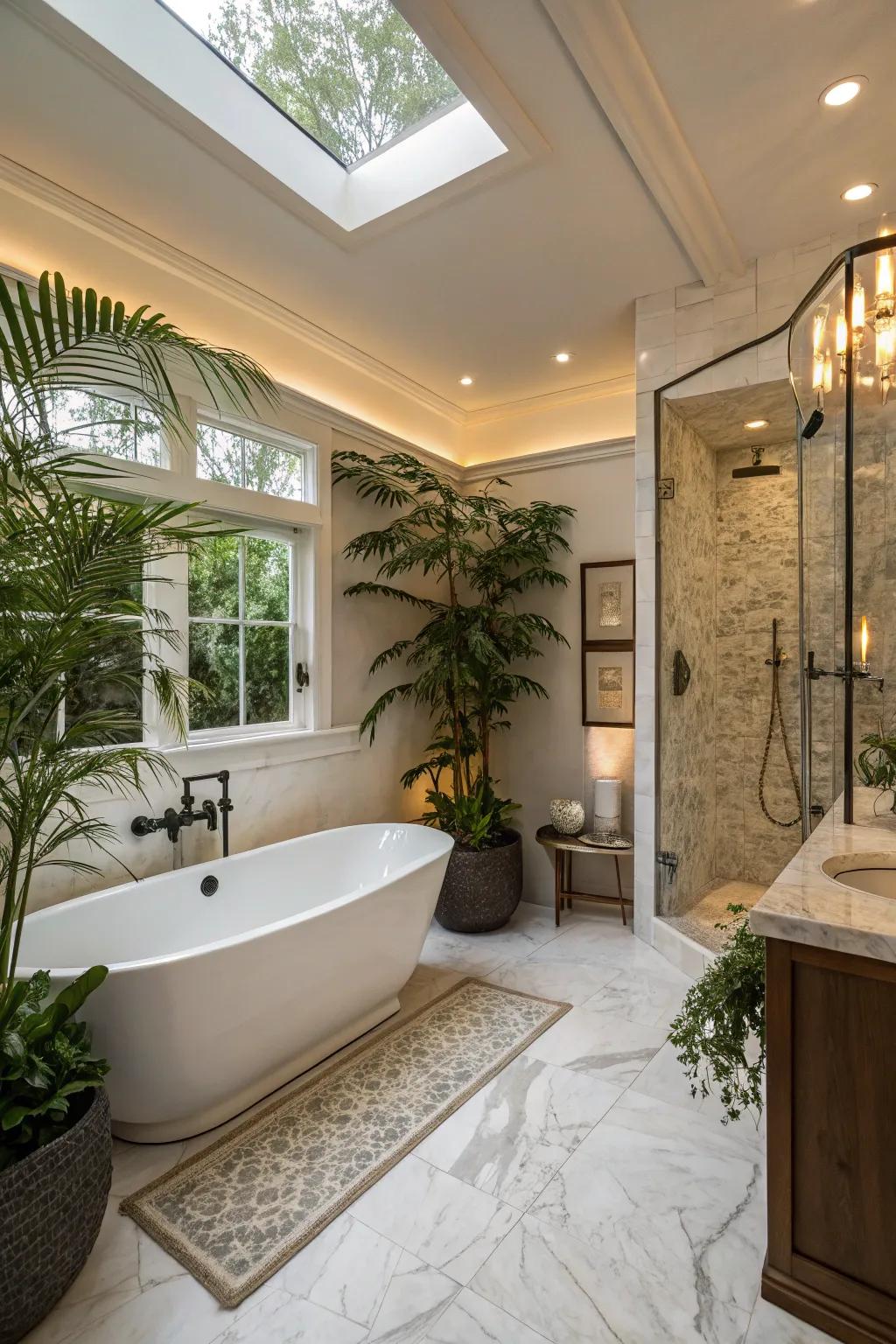 Spa-like features make this bathroom a personal retreat.