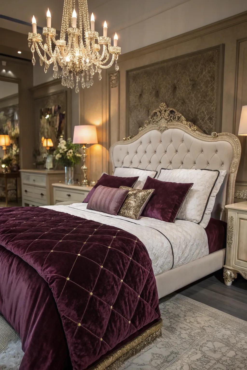 Velvet adds rich texture and opulence to any bedding ensemble.