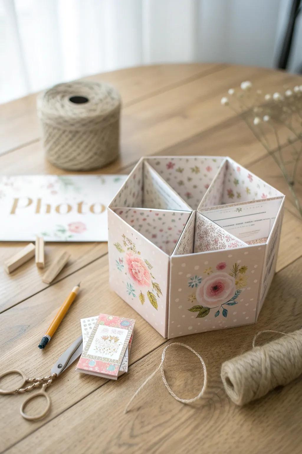 Unfold love this Mother's Day with a handcrafted exploding gift box—where every layer is a surprise!