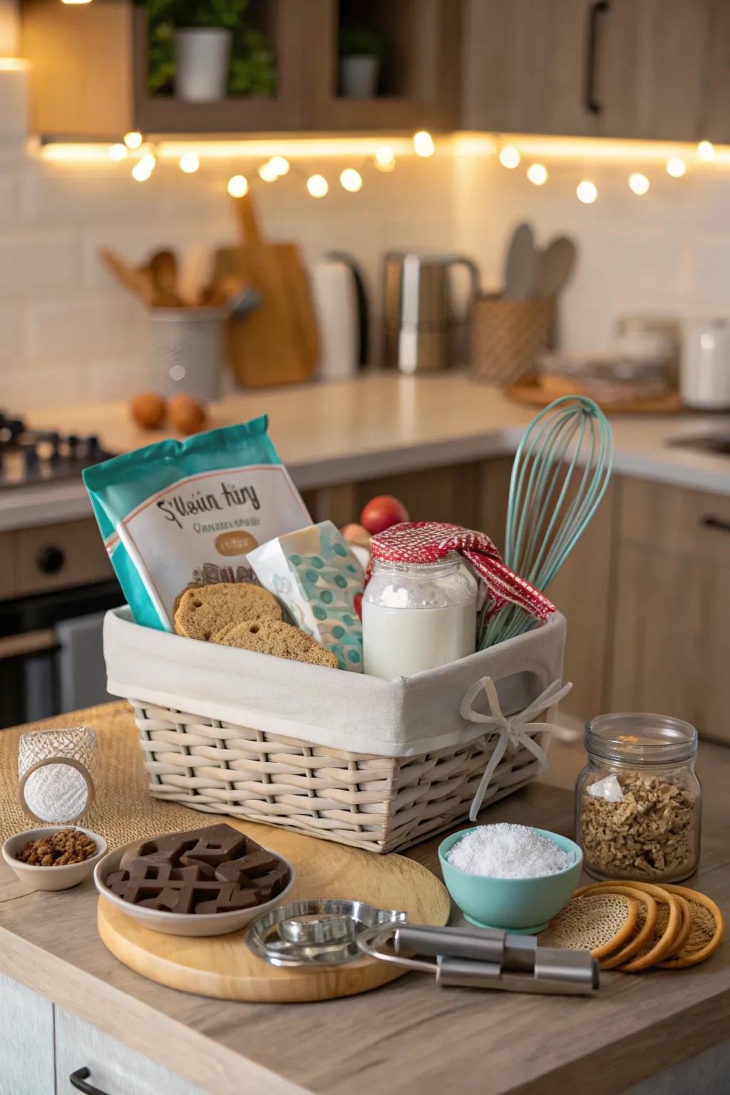 Encourage mom's baking passion with a basket full of essentials.