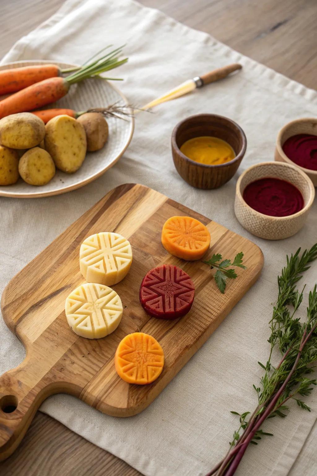 Crafting Autumn Magic: Create Unique Prints with Harvest Vegetable Stamps!