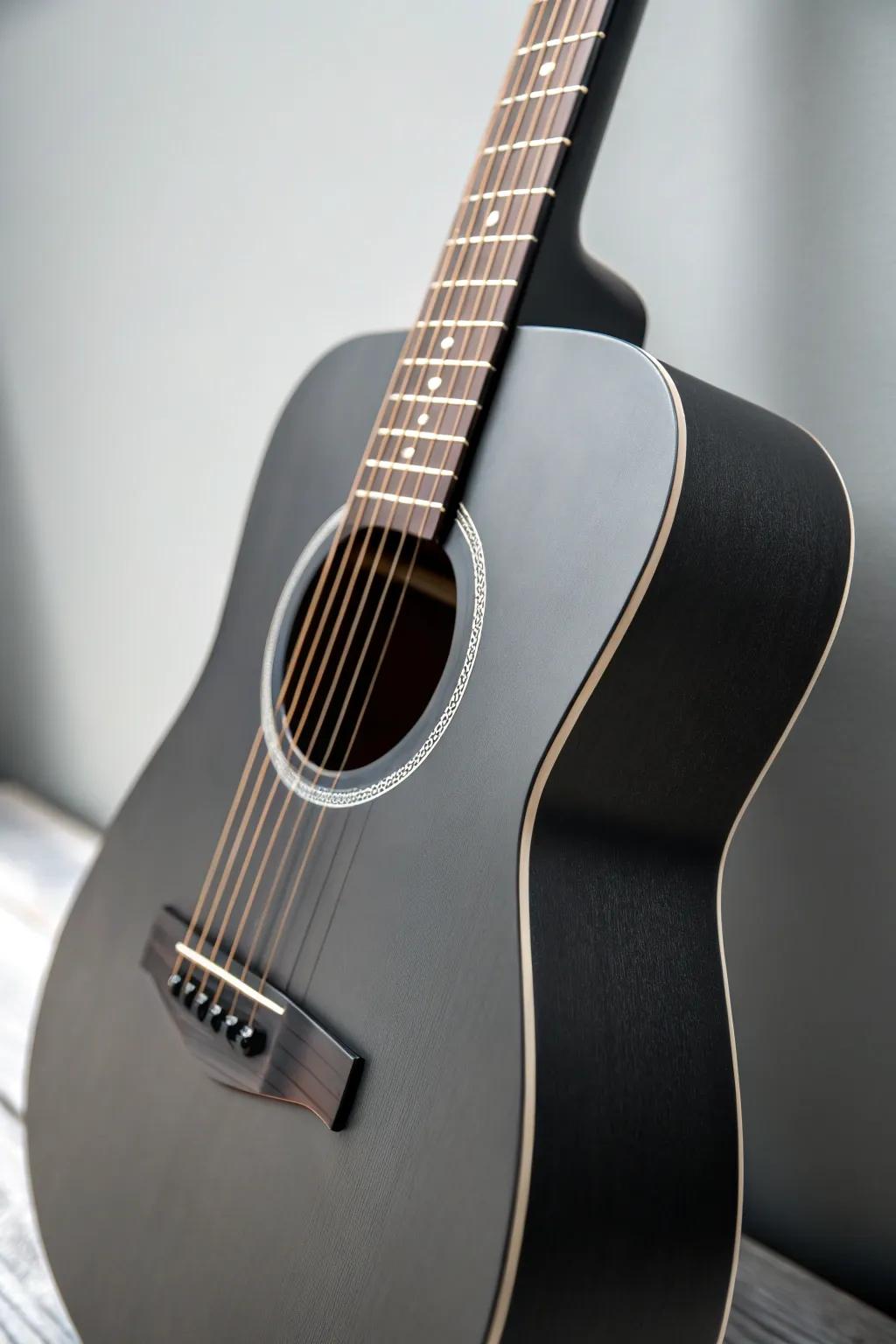 Elevate your style with a minimalist monochrome guitar – where simplicity meets elegance.
