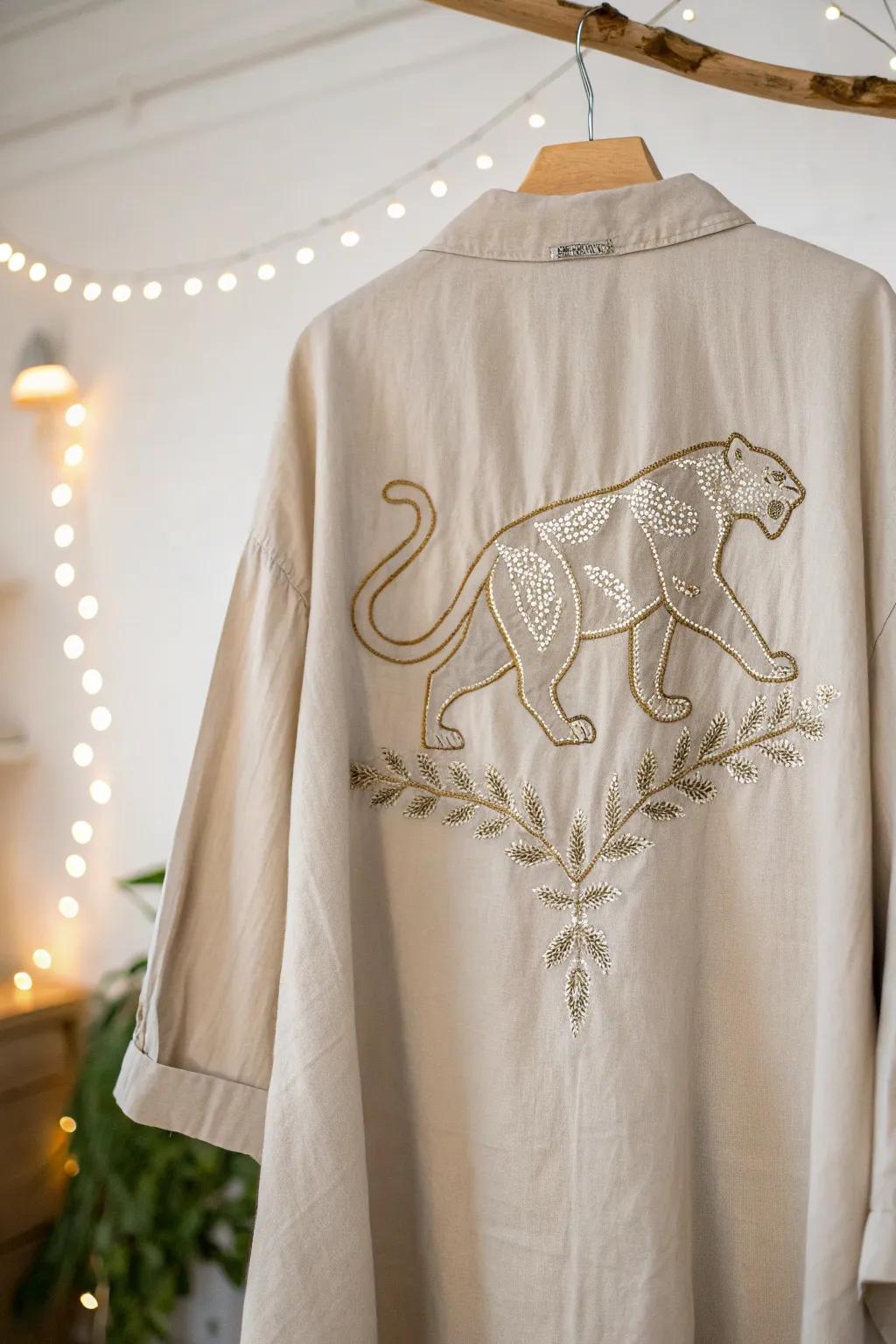 Embrace the wild with grace: Discover the perfect balance of energy and elegance with our Panther in Motion shirt.
