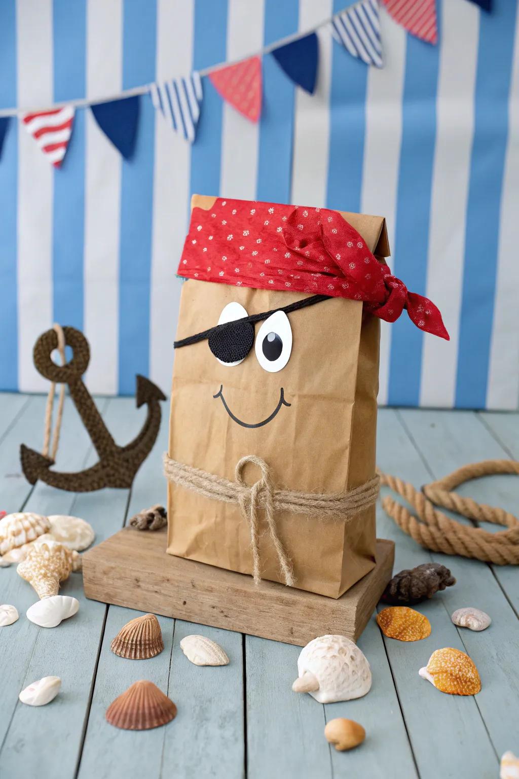 A dashing pirate puppet ready to sail the seas.