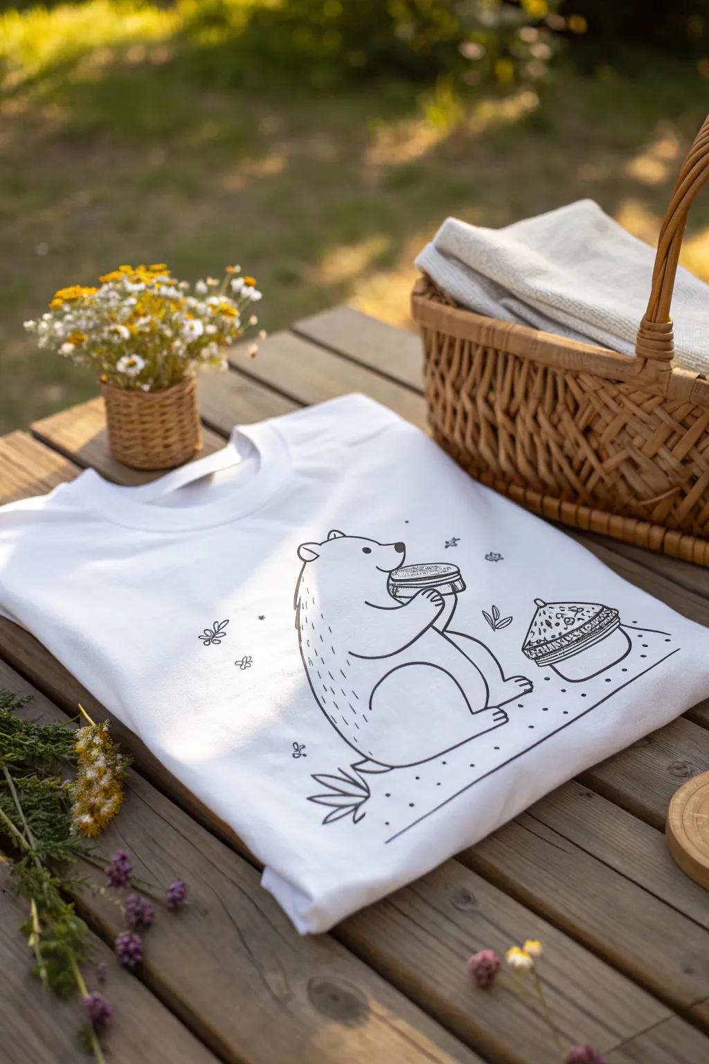 Embrace the wild with chic animal-themed picnic tees. Perfect for nature lovers with a taste for minimalist style.